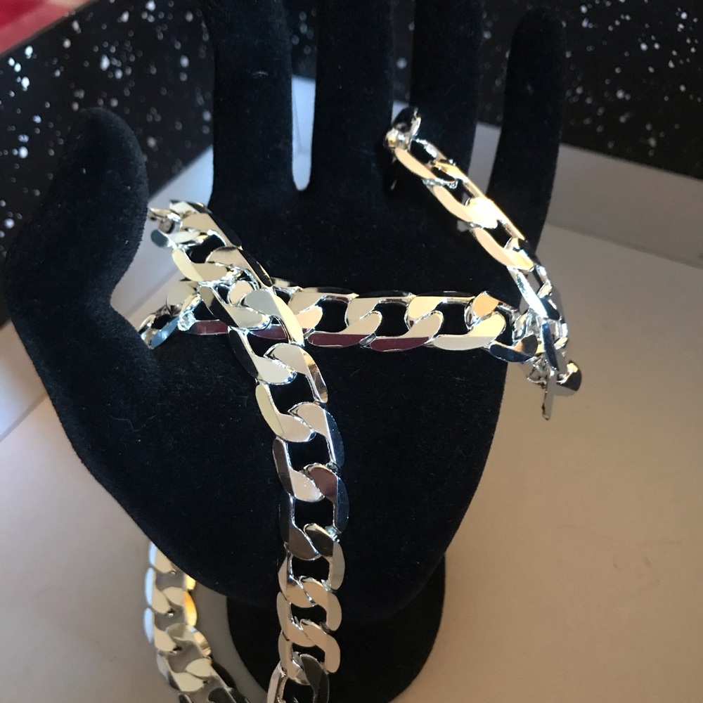 Sterling Silver Chunky Curb Chain Necklace